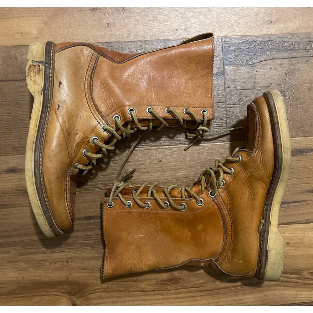 Vintage Chippewa Boots Crepe Sole 5‎ B Made In USA Leather RARE NICE